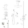 16" Ceiling Mount Square Shower System With Waterfall Tub Spout And Rough In Valve - Brushed Nickel - Image 3