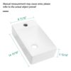 Rectangle Wall Mount Bathroom Sink, Single Faucet Hole - White - Image 3