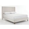 Hayden - King Size Upholstered Wingback Bed With And Tall 54" Headboard - Ivory - Image 11