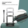 3 Piece Luggage Sets Lightweight Suitcase With Two Hooks, Spinner Wheels, Tsa Lock, (20/24/28) - Green - Image 5