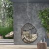 Teardrop Hanging Chair With 8Ft Chain - Khaki / Brown - Image 6
