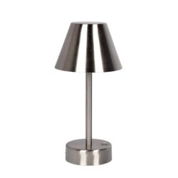 Elegance Rechargeable LED Table Lamp LED Touch Switch - Brushed Nickel / Silver