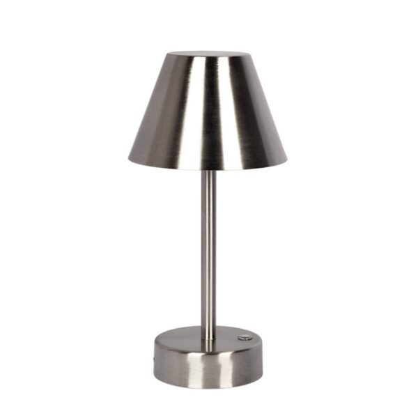 Elegance Rechargeable LED Table Lamp LED Touch Switch - Brushed Nickel / Silver