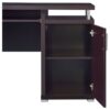 Office Computer Desk With 2 Drawers, Adjustable Shelf, Slide Out Keyboard Tray - Cappuccino - Image 9