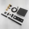 Brass Shower System With 10" Rainfall Shower Head And Handheld Sprayer - Matte Black - Image 5
