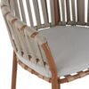 Lodi - Outdoor Matal Rope Barstool, Teak / Beige (Set of 2) - Teak / Beige - Image 13