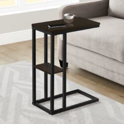 Accent Table, C - Shaped, Modern - Espresso