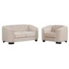 Upholstered 3 Piece Sofa Set With Legs - Beige - Image 20
