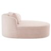 Chaise Lounge Sofa Boneless Couch Sofa Bed With 2 Supportive Pillows - Pink - Image 8
