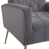 Modern Accent Chair With Ottoman, Comfy Armchair For Living Room, Bedroom, Apartment, Office - Gray - Image 11