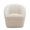 Anson - Swivel Chair With Soft Rounded Back - Off White - Image 4