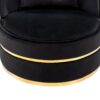 360 Degree Swivel Accent Chair With Soft Cushion For Living Room, Bedroom, Office - Black - Image 15