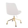 Marche - Contemporary Adjustable Office Chair - Gold / White - Image 3