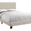 Full Size Bed, Upholstered, Transitional - Beige - Image 6