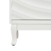 Elegant Sideboard With Sophisticated Wavy Pattern Doors And Arched Groove Design In A Stylish 4 Door Layout, Adjustable For Study, Entryway And Living Room - White - Image 12