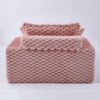 Harbor - Comfortable Luxury Sofa Turtle Fleece Fabric - Pink - Image 11