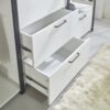 Fiona - Contemporary Wood And Metal Walk In Closet With 3 Drawers - White - Image 5