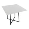 Cosmo - Contemporary Square Dining Table - White / Black - Image 5