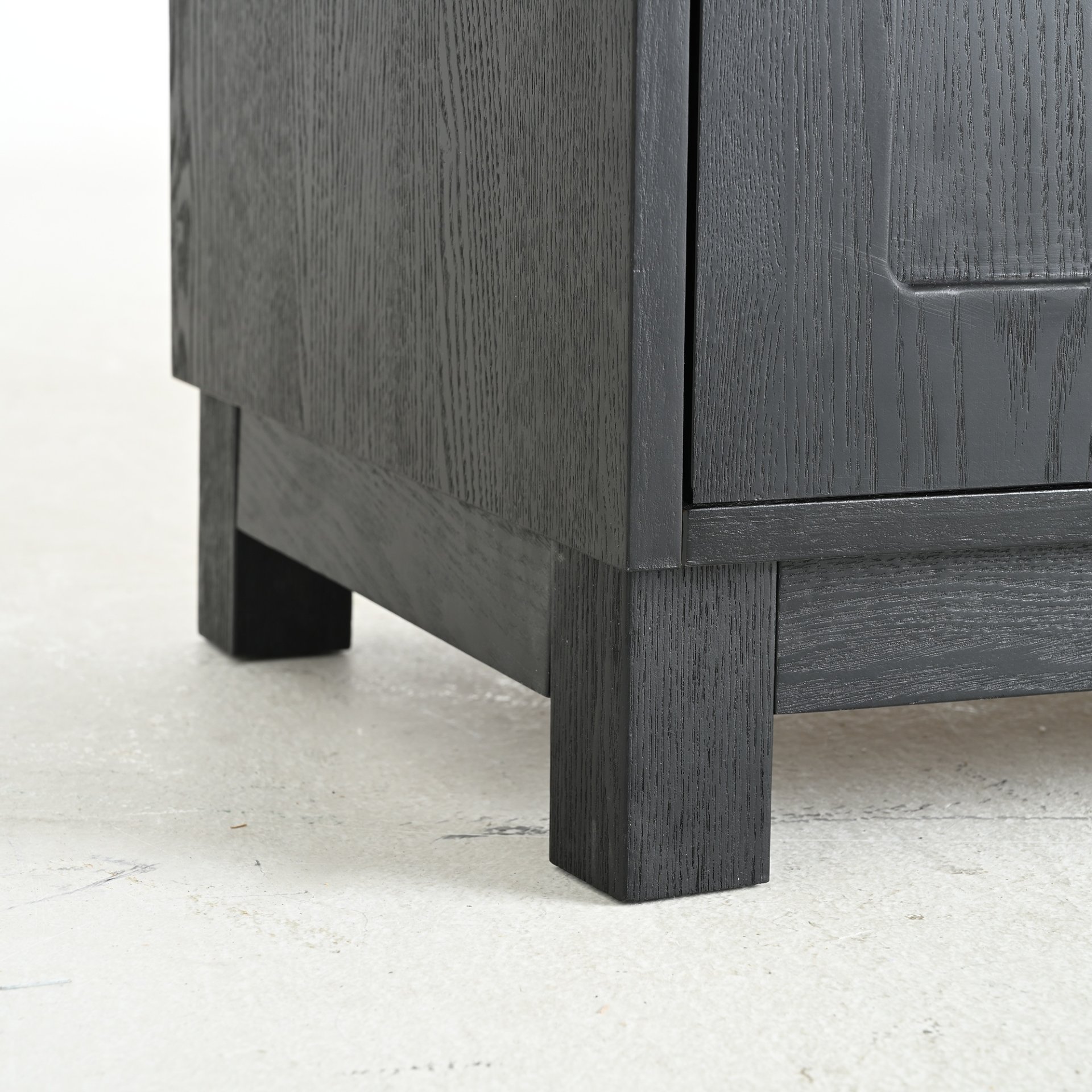 Mid Century Modern Style Tall Display Cabinet With Glass Doors For Collectibles - Black - Image 10