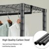 Heavy Duty Garment Rack With 8 Adjustable Wire Shelves And 5 Clothes Rails, Freestanding Closet Organizer Metal - Black - Image 7