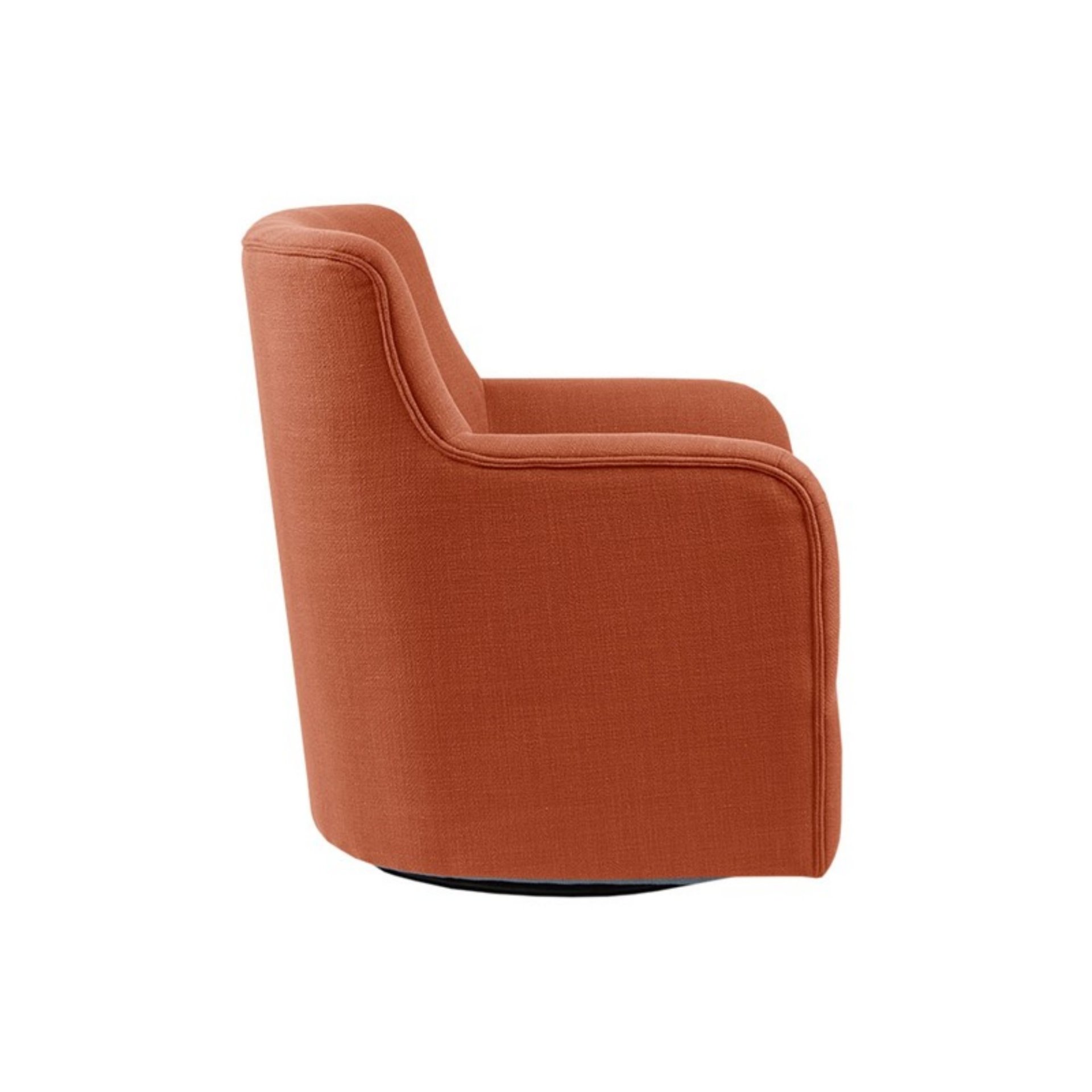 Adele - Swivel Chair With Button Tufted Back And Swivel Base - Orange - Image 6