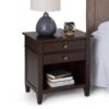 Carlton - Bedside Table - Dark Tobacco Brown - Image 9