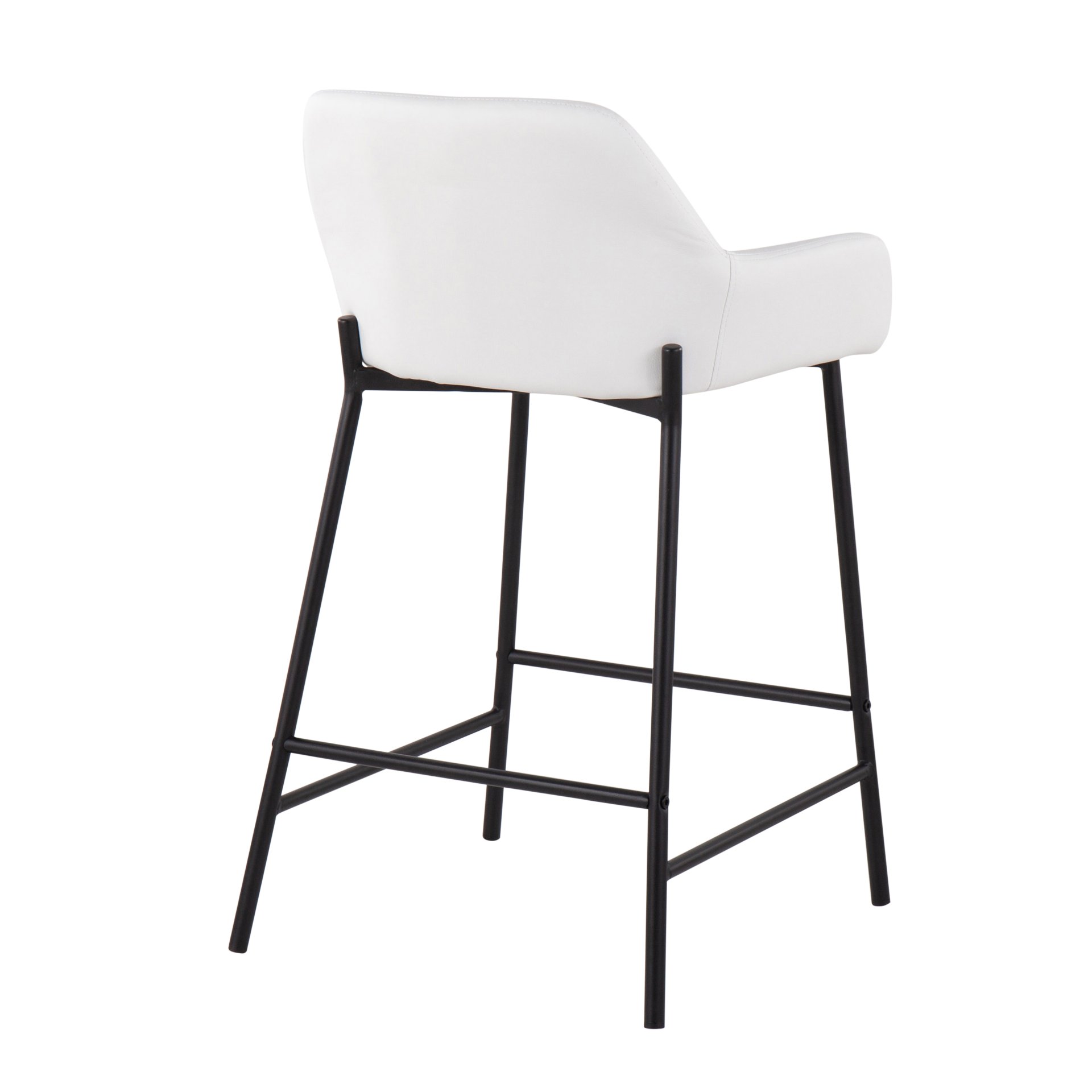 Daniella - Industrial, Fixed Height Counter Stool (Set of 2) - Black / White - Image 4