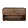 Curve Floating Bedside Table - Chestnut - Image 12