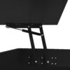 Lift Top Coffee Table With 2 Drawers, Multi Functional Lift Top Coffee Table With High Gloss Finish For Living Room - Black - Image 10
