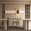 3D LED Sandstone Wall Decor With Simulated Plants, Glass Vase & Remote Control - Light Coffee - Image 5