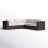 Luxury Outdoor Sectional Lounge Set With UV Resistant Cushions - Brown Mix - Image 5