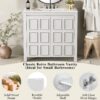 Vintage Bathroom Vanity Organizer With Sink And Storage Cabinet, 36" - Antique White - Image 6