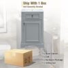 Bathroom Vanity With Ceramic Sink, Soft Close Door, Adjustable Shelf, And Storage Rack - Gray - Image 8