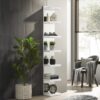 Glam Open Shelving Rack With Mirrored Back For Living Room - Cream / White - Image 2