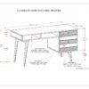 Clarkson - Desk With Side Drawers - Rustic Natural Aged Brown - Image 11