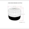 Lydia - Round Pouf - Navy / Natural - Image 8