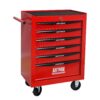 Rolling Metal Tool Chest With 6 Drawers, 20" Steel Storage Cabinet With Ball Bearing Slides - Red / Black - Image 12