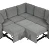 Sectional Sofa Convertible Pull Out Sofa Bed With Movable Storage Ottoman - Gray - Image 20