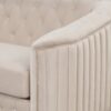 Upholstered Loveseat Sofa With Thick Removable Seat Cushion - Beige - Image 24