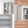 Industrial Metal Kitchen Pantry Cabinet With Adjustable Shelves - White - Image 10