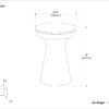 Raquel - Side Table - Antique Brass / White - Image 12