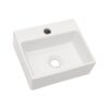 Rectangle Wall Mount Bathroom Sink With Single Faucet Hole - White - Image 9