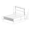 Laura - Queen Bed With Upholstered Headboard And LED Lights - Silver - Image 3
