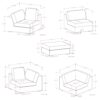Jasmine - Corner Sectional Sofa And Ottoman - Gray - Image 13