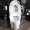 Smart 1 Piece Bidet Toilet With Warm Air Dryer Heated Seat LED Night Light Auto Open / Close - White - Image 10