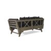 Outdoor Patio Daybed Sofa, 3 Seat Sofa With Foldable Arm 4 Back Pillows - Gray / Black - Image 10