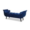 Alma - Tufted Flared Arm Entryway Bench - Navy Blue - Image 3