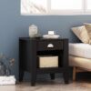 Cleary - Contemporary Wood Nightstand With Drawer - Black - Image 4