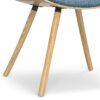Malden - Bentwood Dining Chair With Wood Back - Denim Blue / Light Brown - Image 6