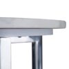Marsden - Side Table With Polished Stainless Steel Base - White / Silver - Image 5